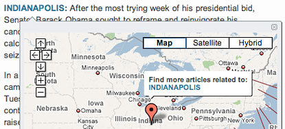 Detail of the Google map-popup